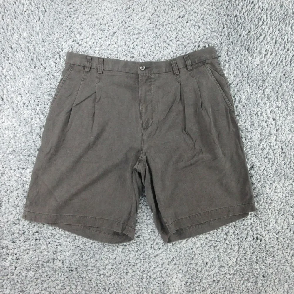 Tori Richard Shorts Mens 40 Black Weathered Pleated Chino 39x10* '